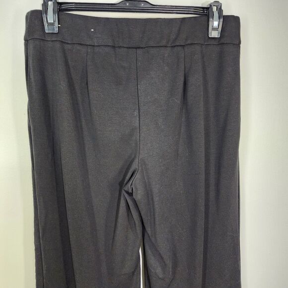 Chico's Trouser Pants Women's Size 0 US 4 Ponte Pull On Wide Leg Black Stretch - Picture 5 of 10